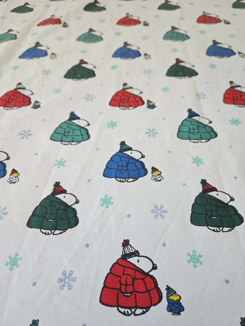 Snoopy Flat Sheet - White